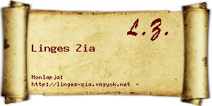 Linges Zia névjegykártya