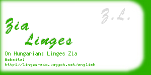 zia linges business card